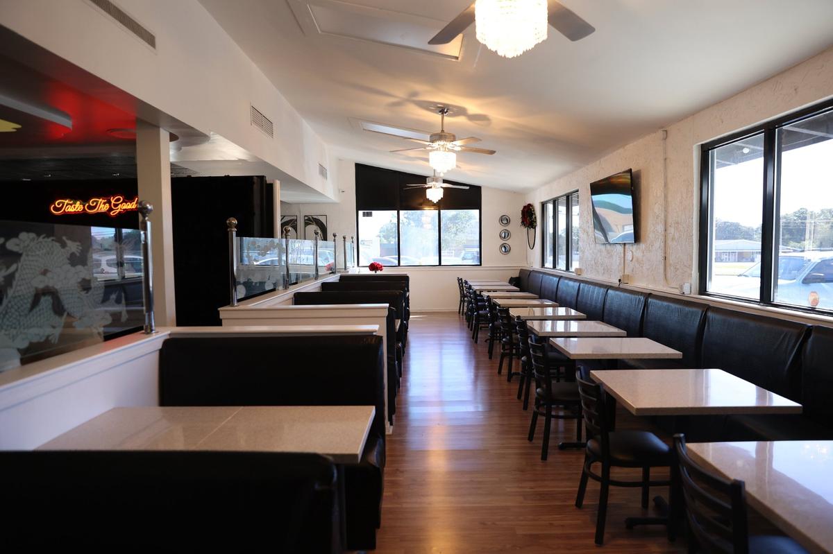 The evening dining area of Bon Vivant that represents Spain sits during the grand opening on Thursday, Oct. 17, 2024, in Warner Robins, Georgia. Bon Vivant aims to bring upscale dining to the north side of Warner Robins, with four distinct areas representing different countries.
