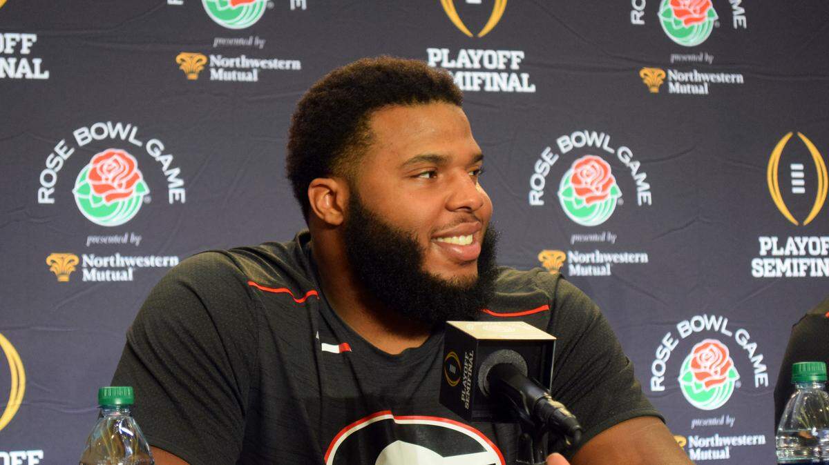 Georgia left tackle Isaiah Wynn.
