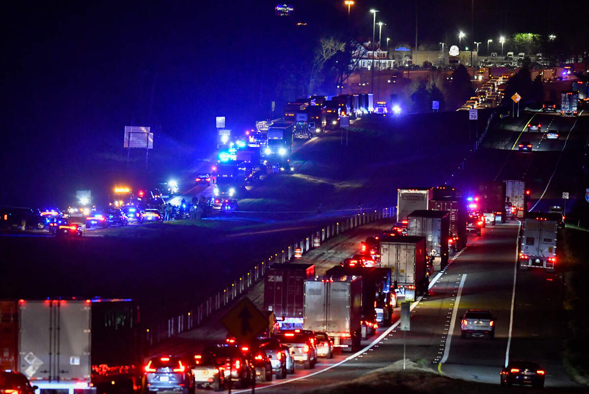 Northbound I-75 lanes through Macon were shut down Wednesday evening after an armed man was shot and killed by police.