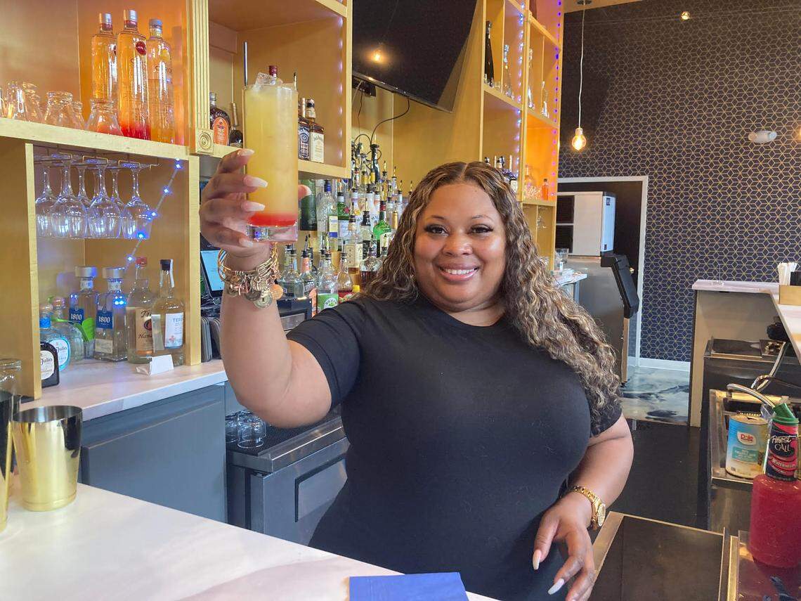 Ieshia Gillis, general manager, at apt. 77 lounge at 401 Cherry St., Suite 101, in downtown Macon.