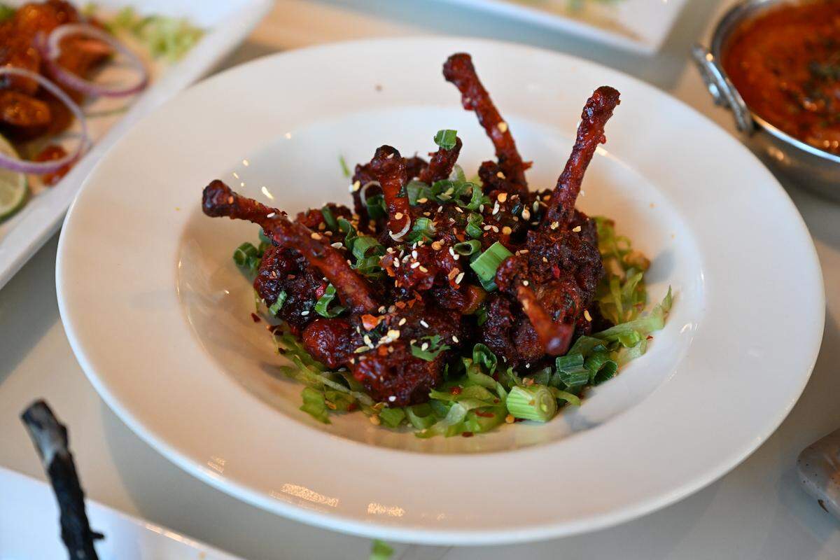 A special offering not on the menu is Chicken Lollipop from 7 Spices Authentic Indian Restaurant & Bar in Warner Robins.