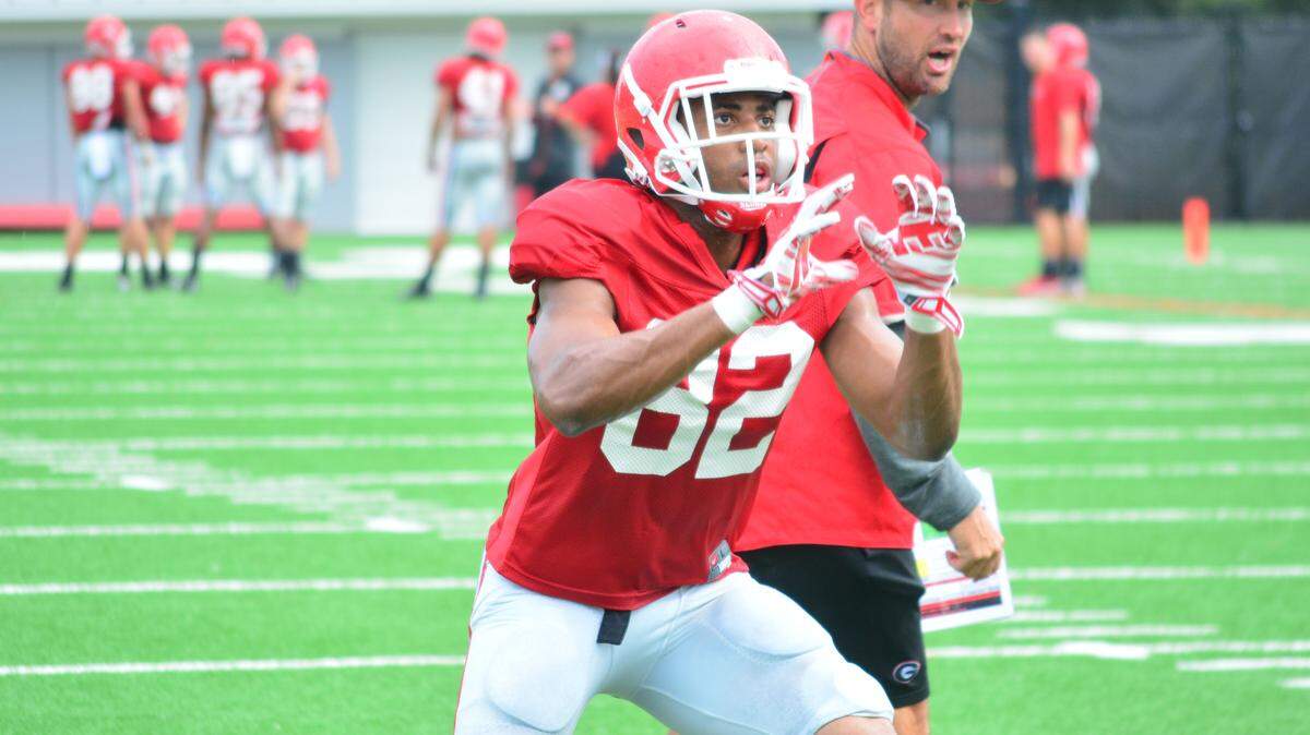 Freshman Michael Chigbu figures to be among the receivers participating with the first five this season. 