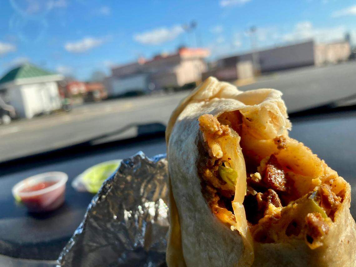 A chorizo breakfast wrap from a new breakfast spot in Warner Robins.