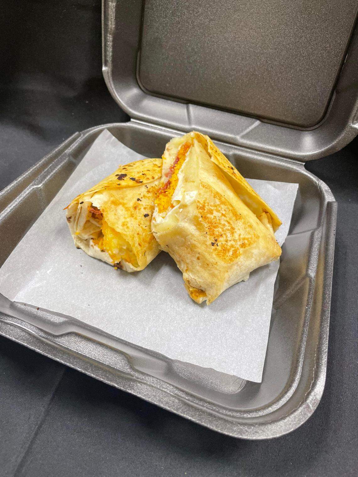 A brisket breakfast wrap, a grab and go option at the Root 76 Cuisine commissary opening soon in Warner Robins.