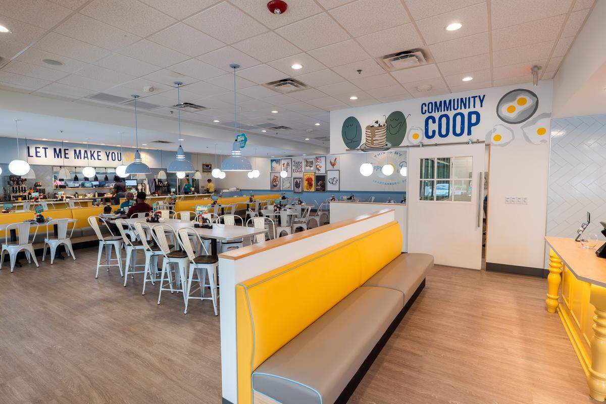A look at the interior of an Eggs Up Grill. An Air Force veteran is bringing the breakfast, brunch and lunch restaurant brand to Middle Georgia with her first franchise restaurant to open in Warner Robins, Georgia.
