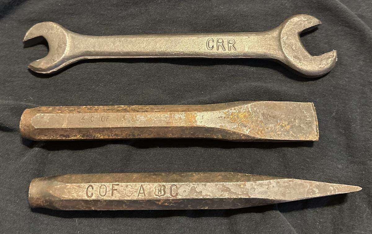 A picture of handmade tools from Earl Graham Sorrell’s toolbox that were passed down to Scott Sell. Sorrell worked at Central of Georgia Railway as an engineer for years.