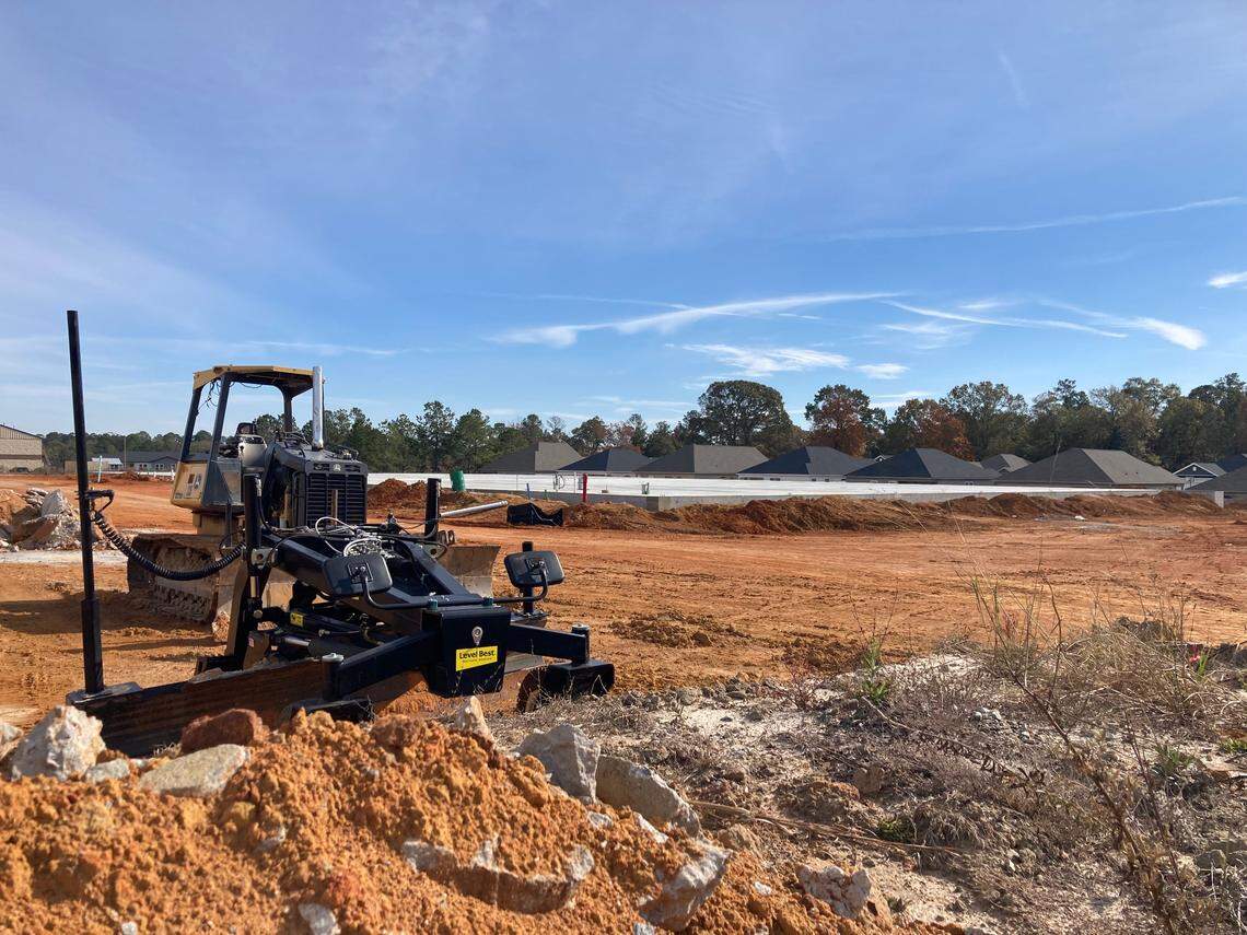 A more than 40,000-square-foot, three-story Xtreme Air Mega Park is going up at 705 Osigian Blvd. on 5.81 acres next to a Warner Robins fire station. The concrete flooring of the new build can be seen in the background.