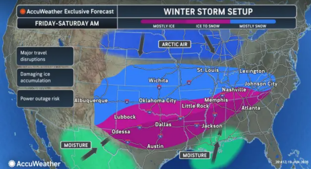 Snow, ice for end of Jan.