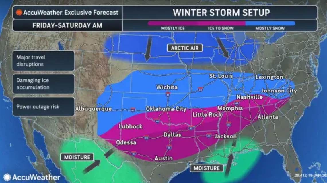 Snow, ice for end of Jan.