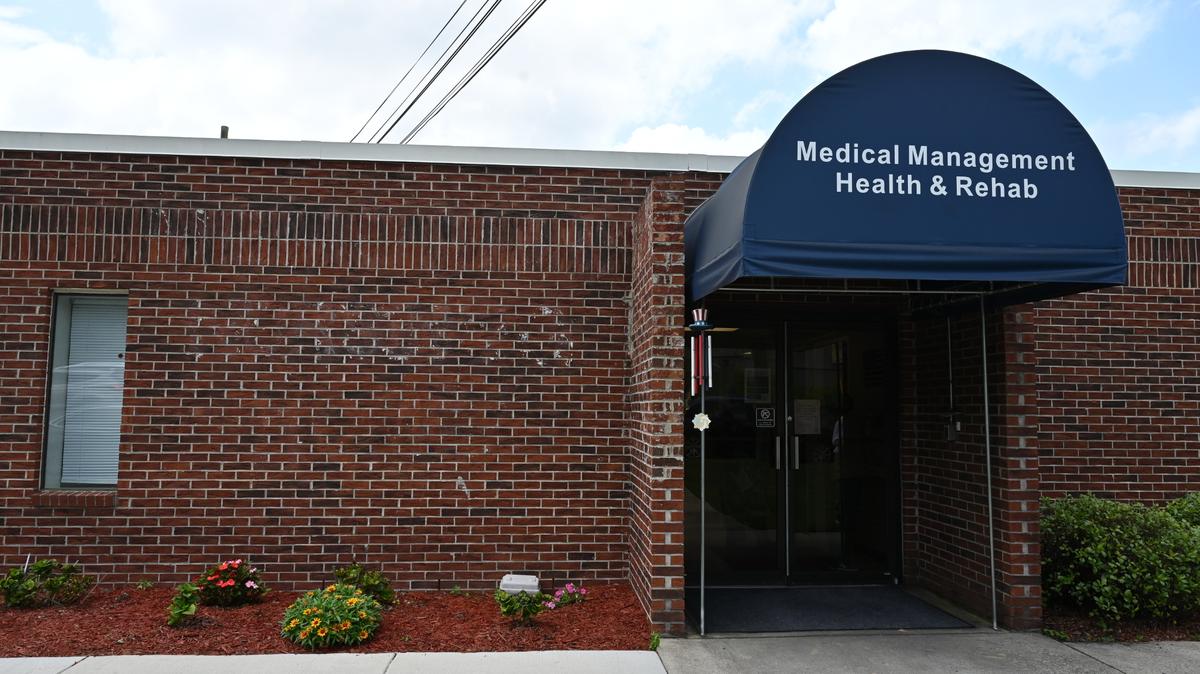 Medical Management Health & Rehab sits off of Cedar Avenue on Wednesday, July 23, 2025, in Macon, Georgia. The nursing home is one of multiple Middle Georgia facilities at risk of closure after federal cuts to Medicaid.