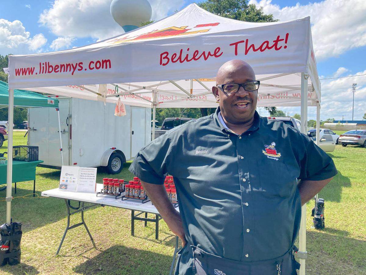 Benny “Lil Benny” Burks at the International City Farmer’s Market in Warner Robins.