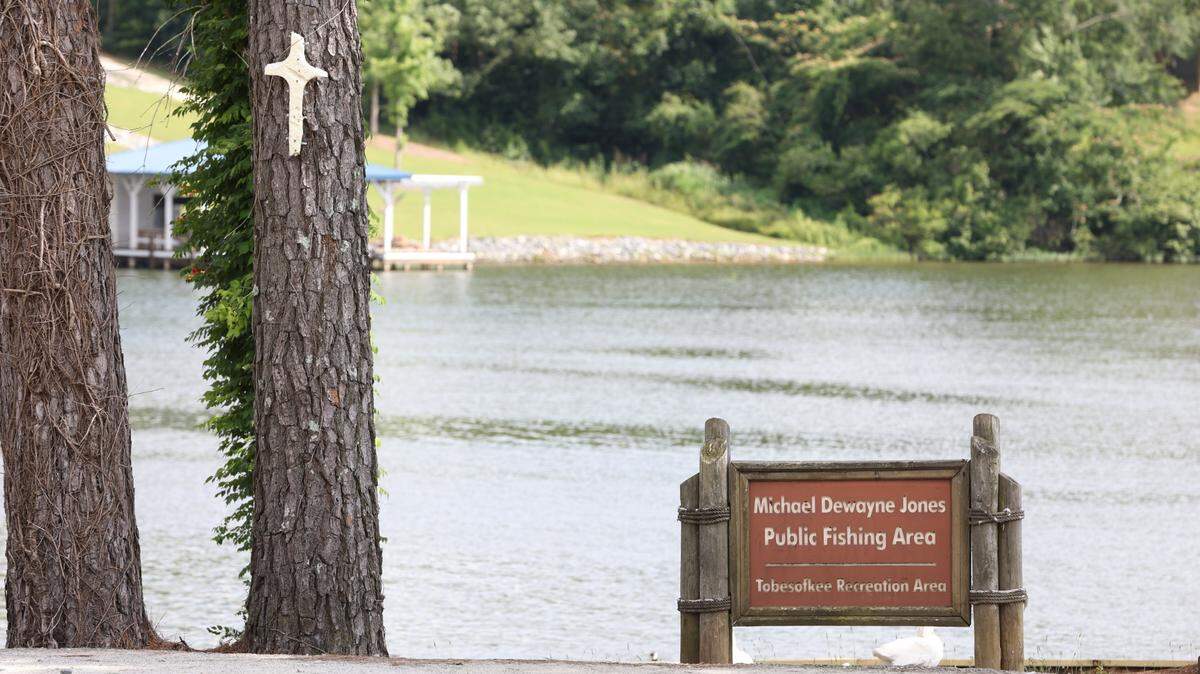 Michael Dewayne Jones Public Fishing Area sits off of Lake Tobesofkee on Friday, May 23, 2025, in Macon, Georgia.