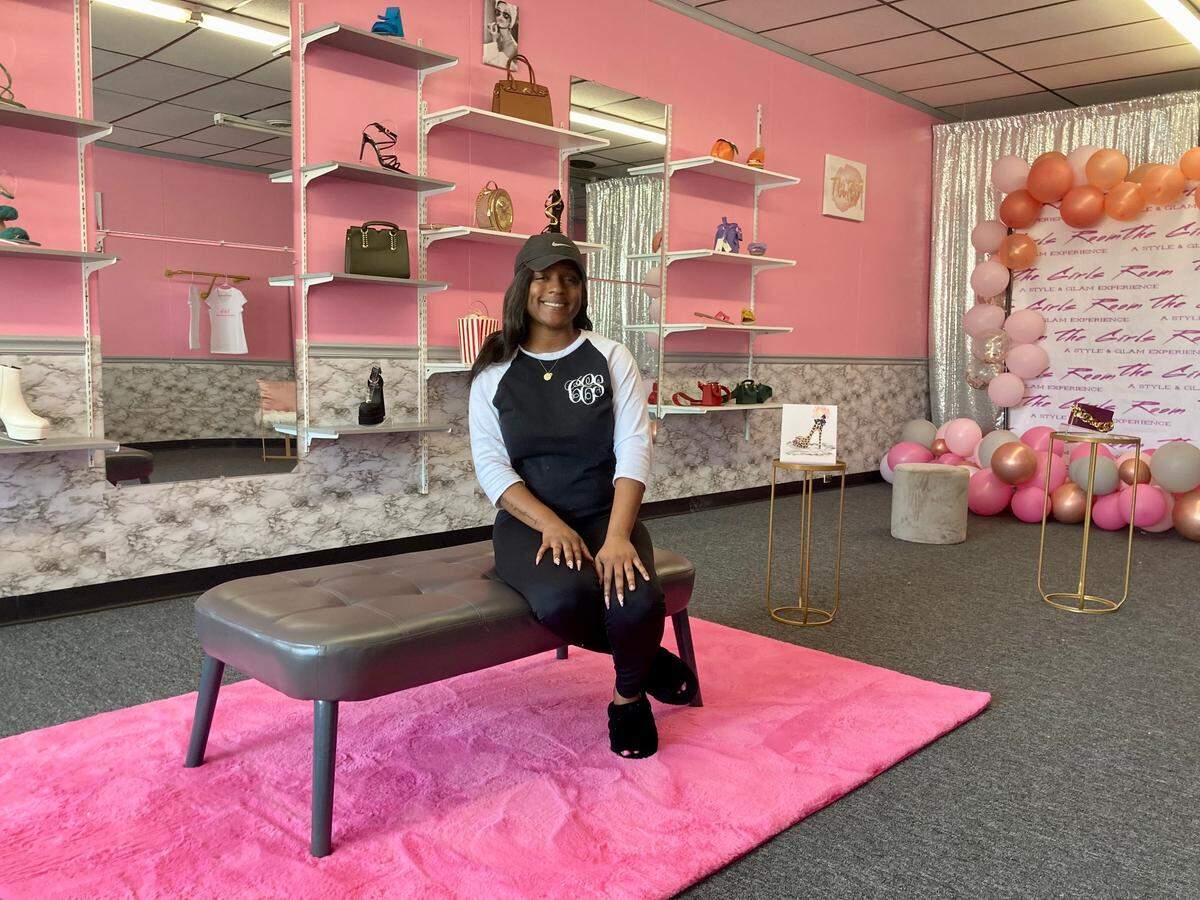 Co-owner Churtisse Ewing at The Girls Room A Style and Glam Experience at 452 Cotton Ave. in downtown Macon.