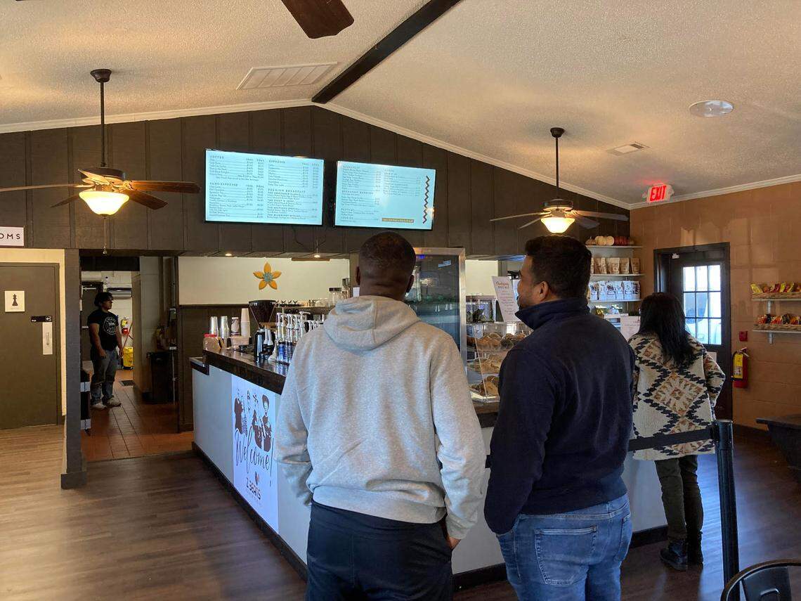 Customers line up at the new Z Beans Coffee at 102 South Armed Forces Blvd. in Warner Robins.