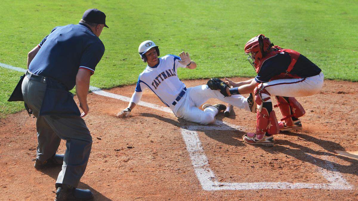 Tattnall Square's Nick DiPonzio, sliding, has signed with Wake Forest.