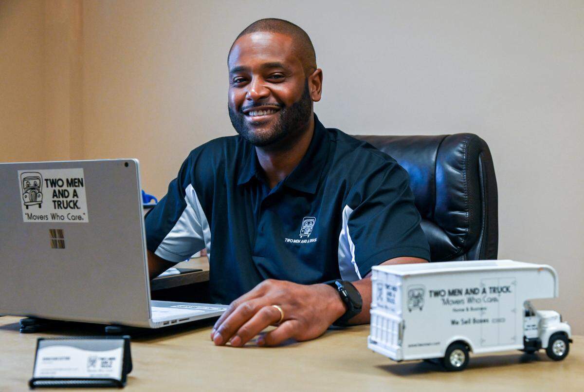 Johnathan Cuttino, owner of the new Two Men and a Truck franchise located at 1057 Parkway Drive, Suite A, in Macon.
