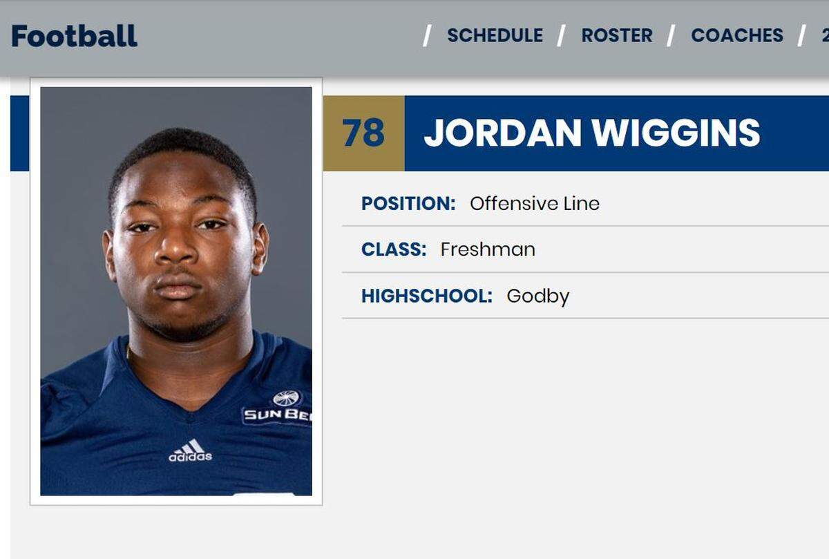 Jordan Wiggins was a freshman from Tallahassee, Florida.