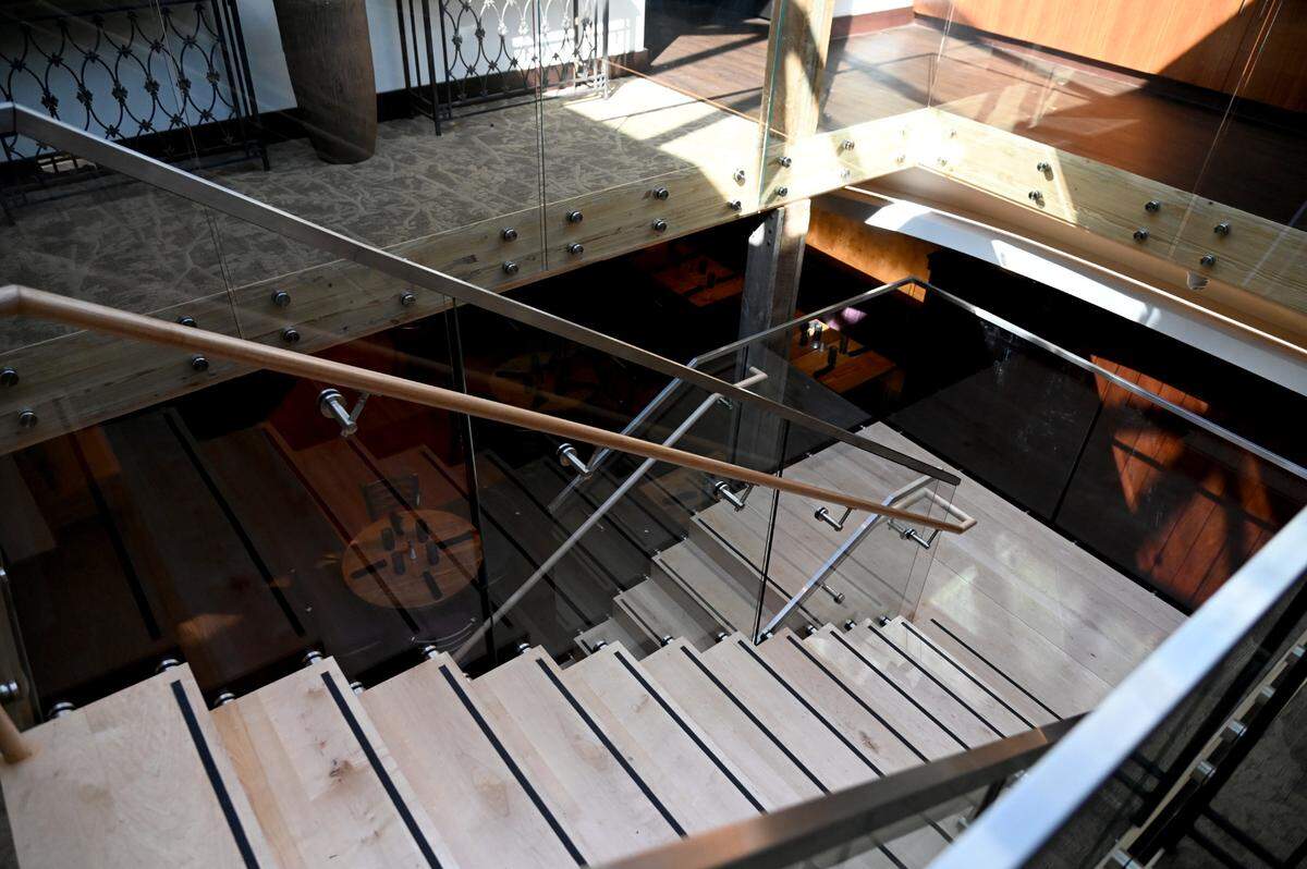 Staircase at ‘Orleans on Carroll Street at 807 Carroll St. in downtown Perry.
