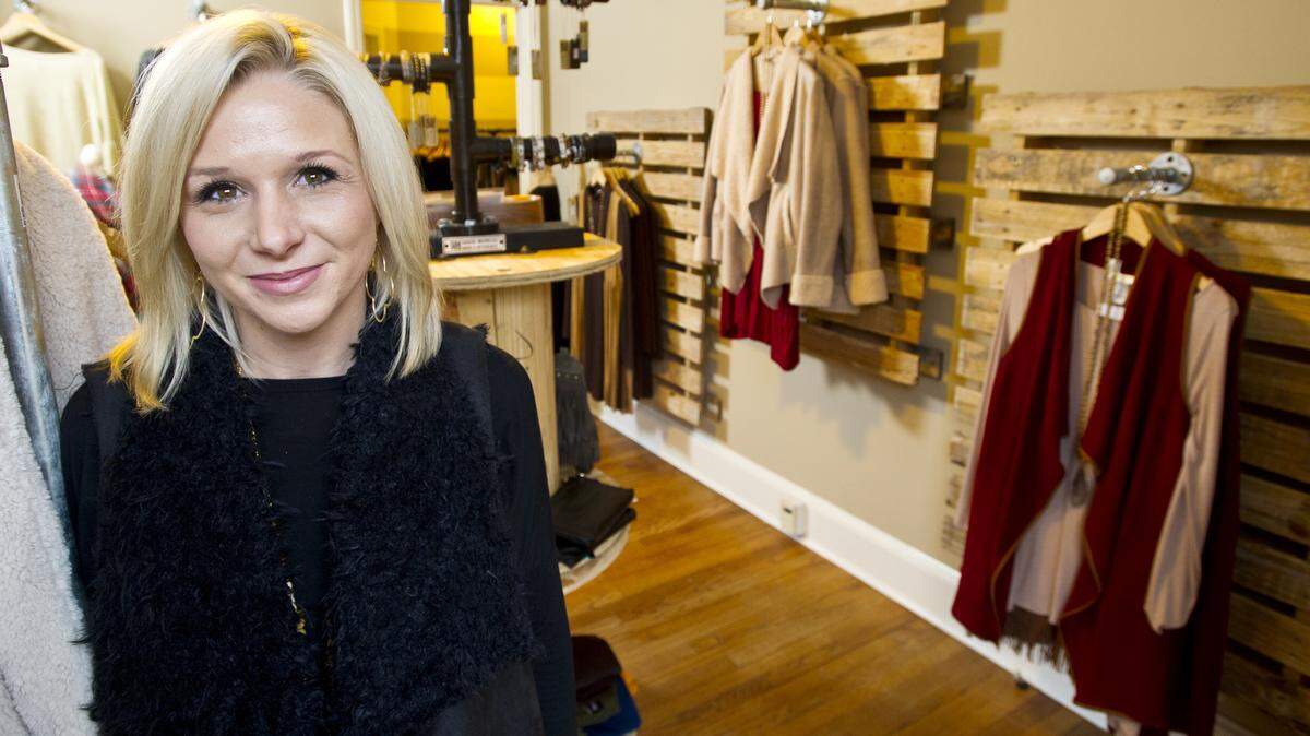 WOODY MARSHALL/THE TELEGRAPH 
 Macon, Georgia, 0 1/22/2016: 
 Ginny Cook, owner of Ginny Marie's at her shop.