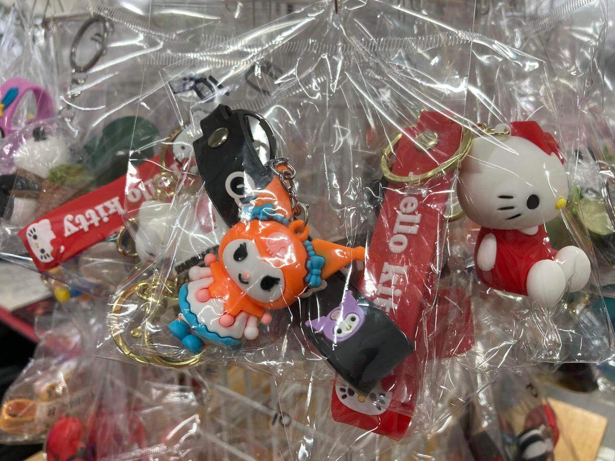 Hello Kitty keychains among those for sale at AB&C Oriental Store in Warner Robins.