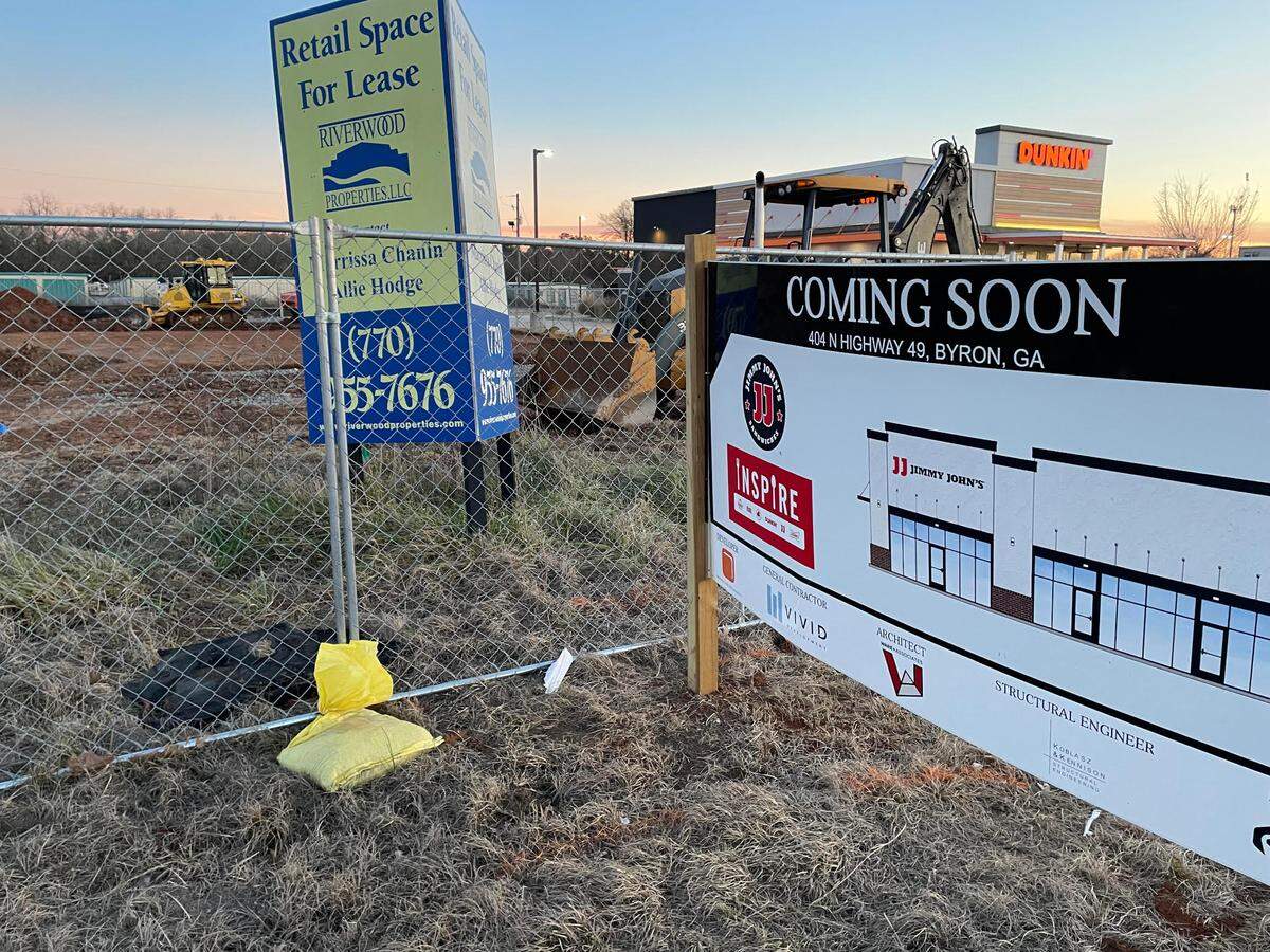 A new Jimmy John’s is coming to 404 North Ga. 49 in Byron.