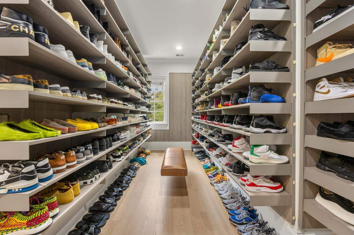 The sneaker closet is amazing.