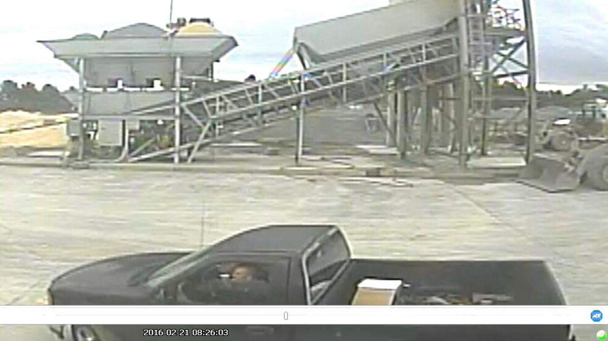 Suspect driving truck