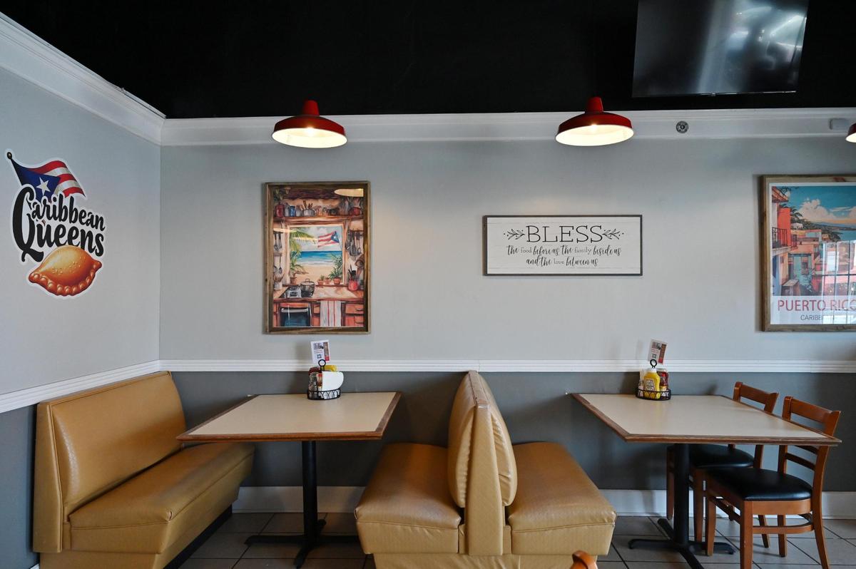 Caribbean Queens Latin Cuisine sits off East Johnston Street on Thursday, March 27, 2025, in downtown Forsyth, Georgia. Owner Lisa Morales opened the Puerto Rican restaurant in downtown Forsyth in January.