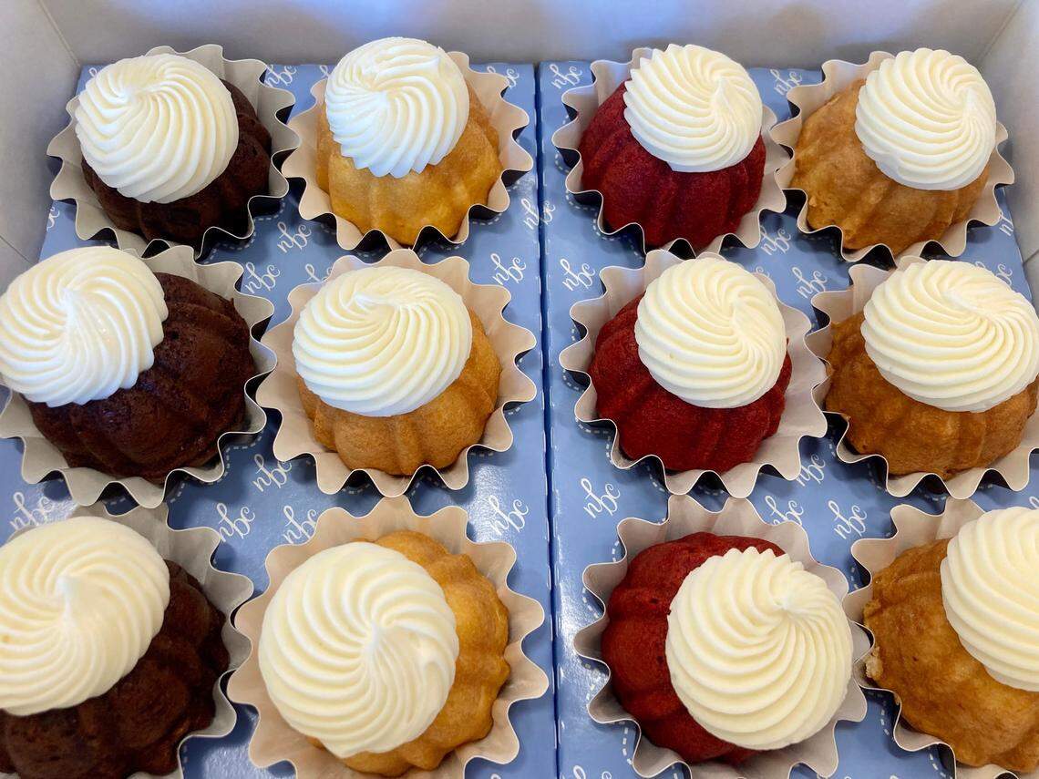 Box of “bundtinis” from Nothing Bundt Cakes, coming to Garner’s White Oak Crossing.