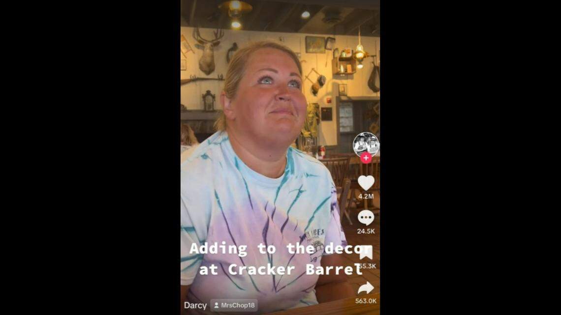 Friends decided to prank a Cracker Barrel in Georgia be adding to the decor.