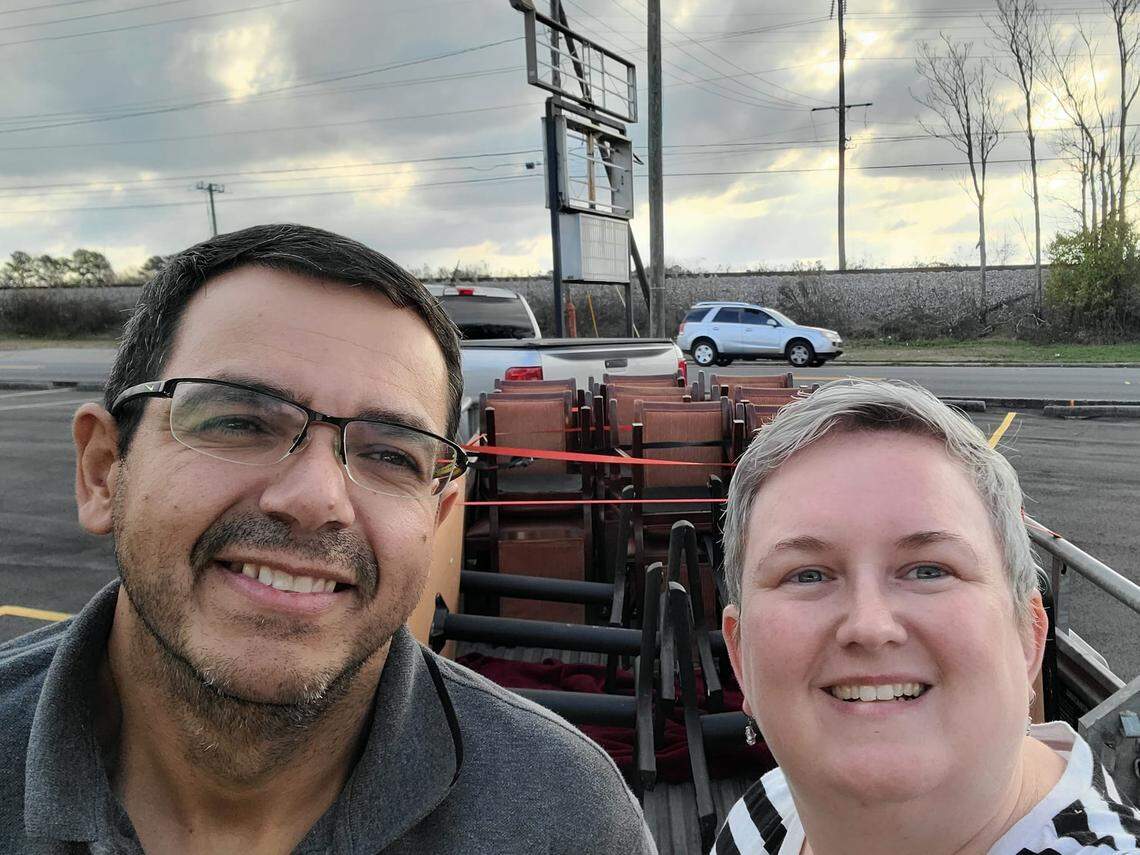 Jessica and Leandro Lacerda outside their new bakery/restaurant, Mr. Pingo’s House at 3001 Vineville Ave. in Macon.