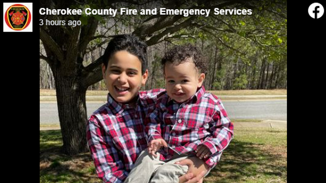 The boy woke up to a noise that sounded like fireworks, firefighters said.