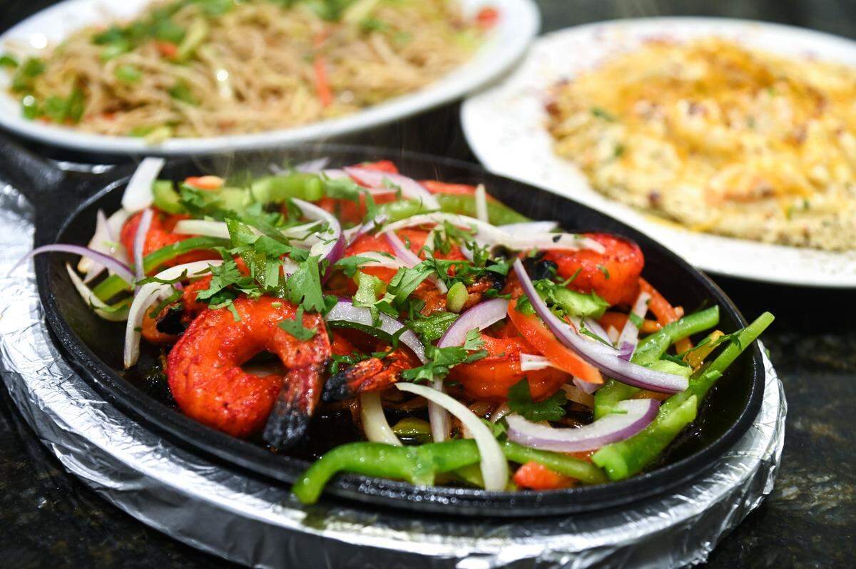 Tandoori shrimp at the Bombay Curry at 3892 Bloomfield Village Drive in Macon.