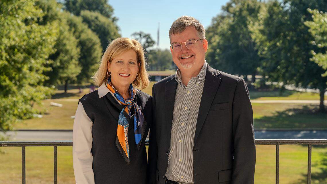 The Brown–Swearingen family, including Mary Beth Swearingen (left) and Stanford Brown (right) donated $6 million to the Wesleyan SHE WILL campaign, in honor of the late Harold Searcy “Buddy” Brown, to support Wesleyan’s expanding business program for women.