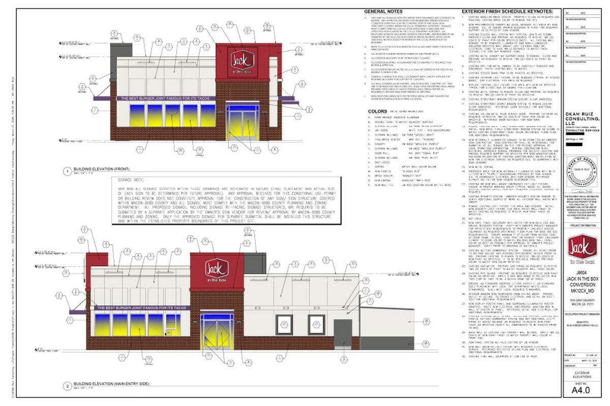 A new Jack in the Box proposed for Macon would go into the former Hardee’s on Gray Highway in Macon.