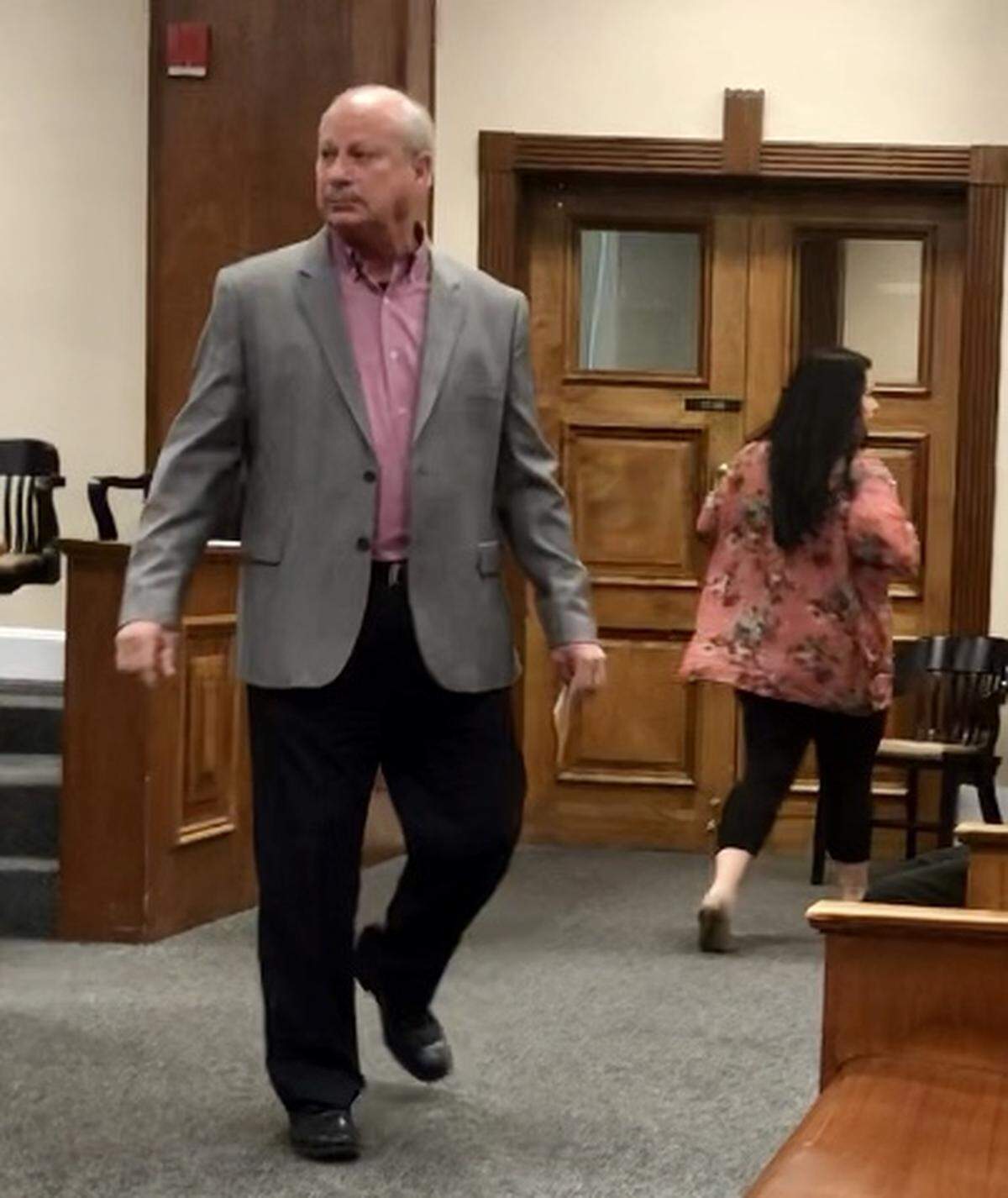 Leon R. Hudson, Wiley Hudson’s father, in Bibb County Superior Court on Monday.