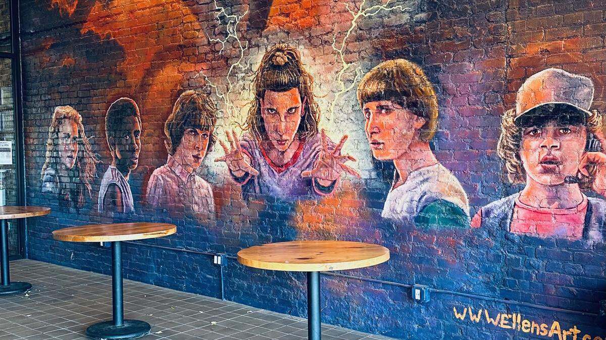“Stranger Things” mural in Jackson, Georgia
