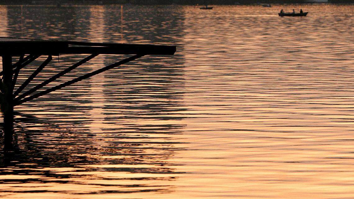 Witnesses noticed the vacant raft floating in the lake (not the one pictured), officials said.