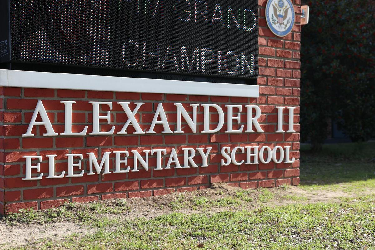 Alexander II Magnet School sits off of College Street on Thursday, Feb. 27, 2025, in Macon, Georgia. The Bibb County Board of Education chose to not extend the contracts of the school’s principal and assistant principal for the 2025-2026 school year.