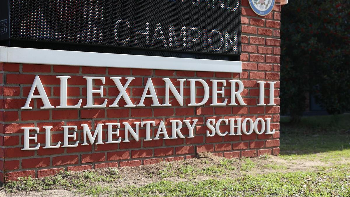 Alexander II Magnet School sits off of College Street on Thursday, Feb. 27, 2025, in Macon, Georgia. The Bibb County Board of Education chose to not extend the contracts of the school’s principal and assistant principal for the 2025-2026 school year.