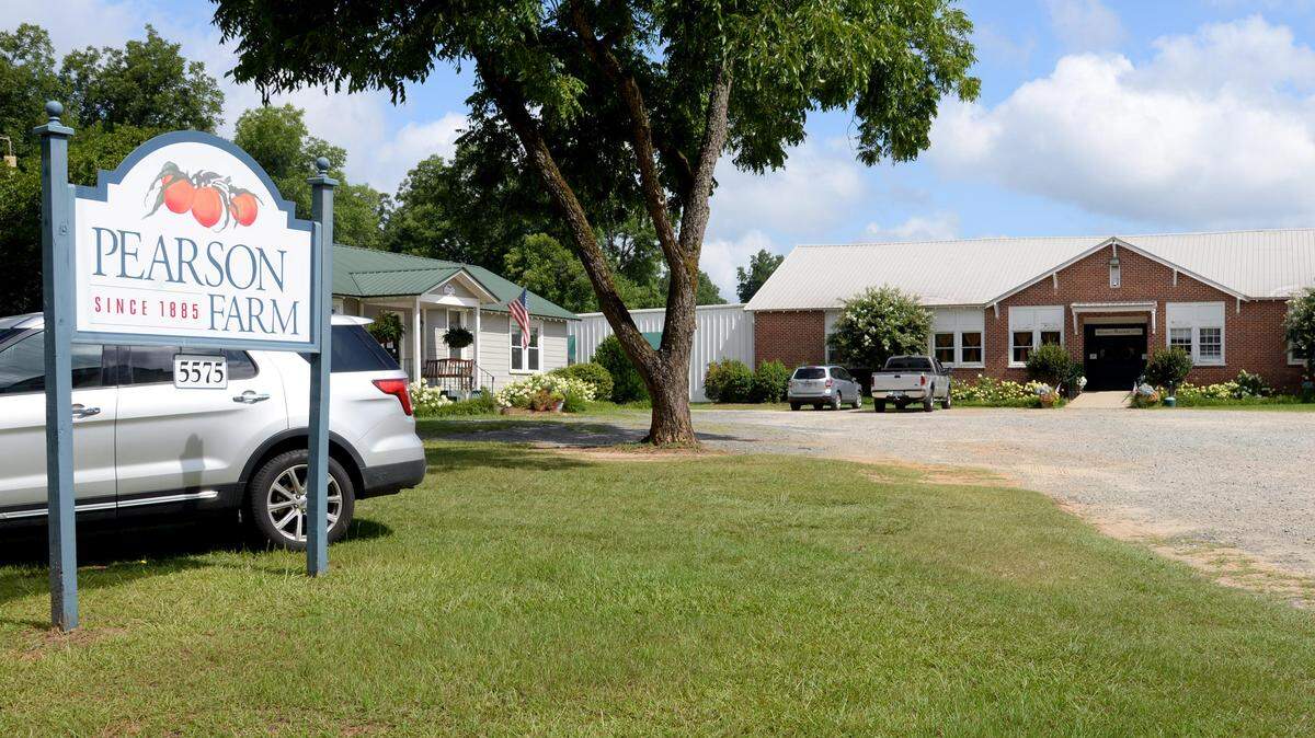 JENNA EASON/THE TELEGRAPH Macon, GA, 07/10/2019: Pearson Farm sells peach ice cream along with other products with peaches, strawberries, pecans and more.