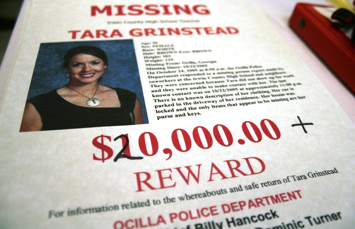 This file photo from 2005 show the days just after Tara Grinstead went missing.