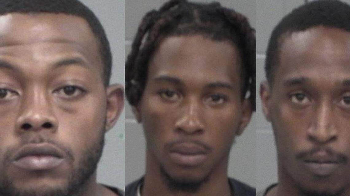 Tarrance Holley, left, Markevis Tookes, center, Desi Wiggins, right