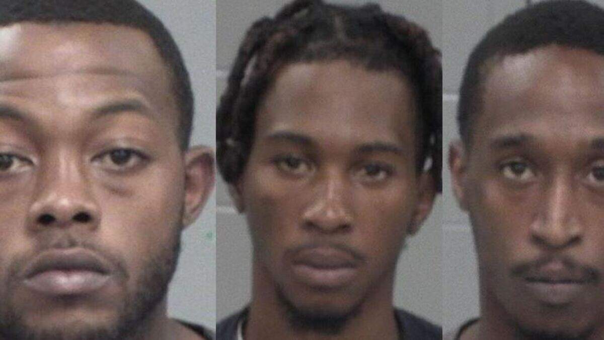 Tarrance Holley, left, Markevis Tookes, center, Desi Wiggins, right