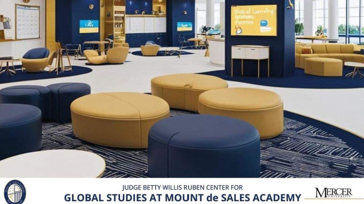 Concept rendering for the “Judge Betty Willis Ruben Center for Global Studies at Mount de Sales Academy.”