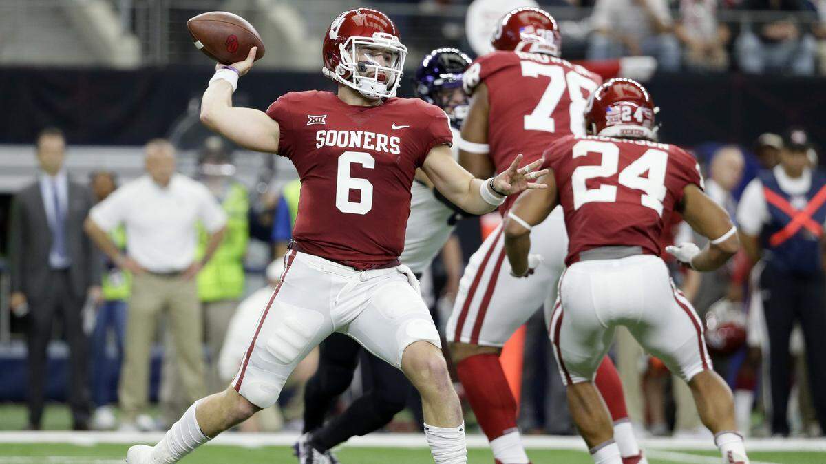Oklahoma quarterback Baker Mayfield is 34-5 in games he has played at Oklahoma.