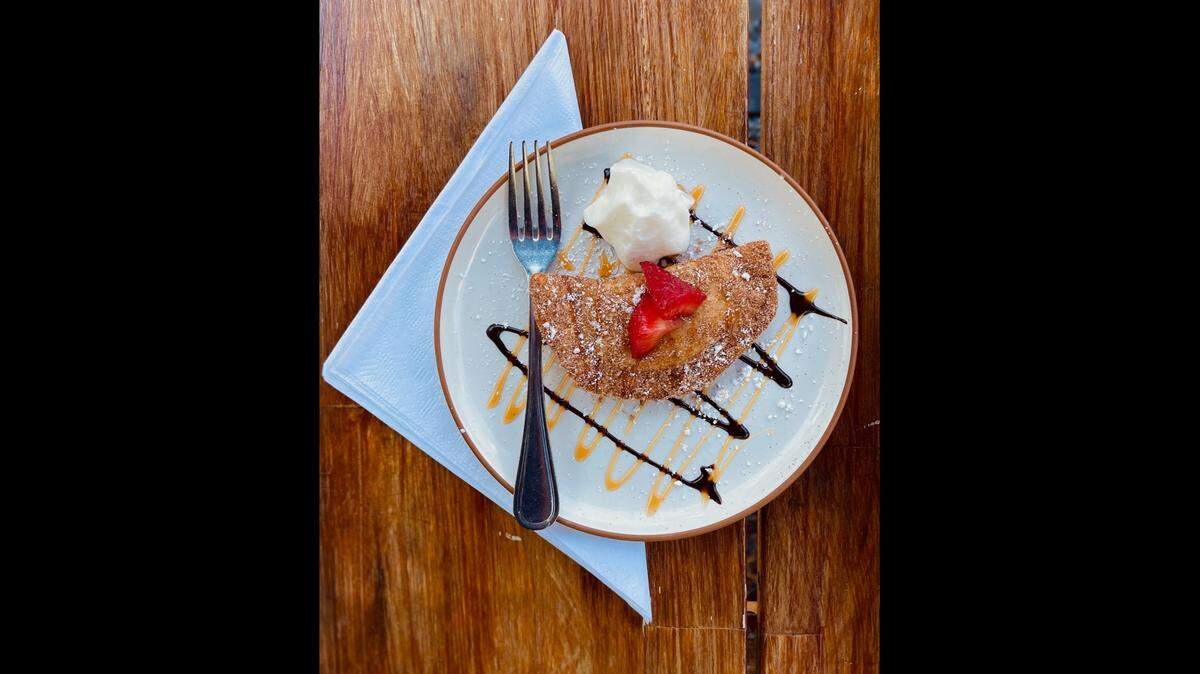 Yollah’s empanada cheesecake, the local restaurant’s offering for The Great Macon Baking Week.
