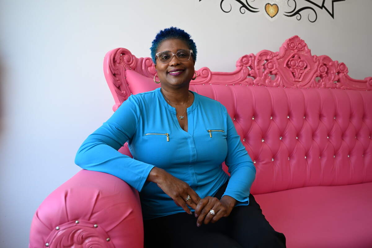 Pet Party Palace owner Lateefah Conner poses inside of her event space on Tuesday, Sept. 16, 2025, in Macon, Georgia.