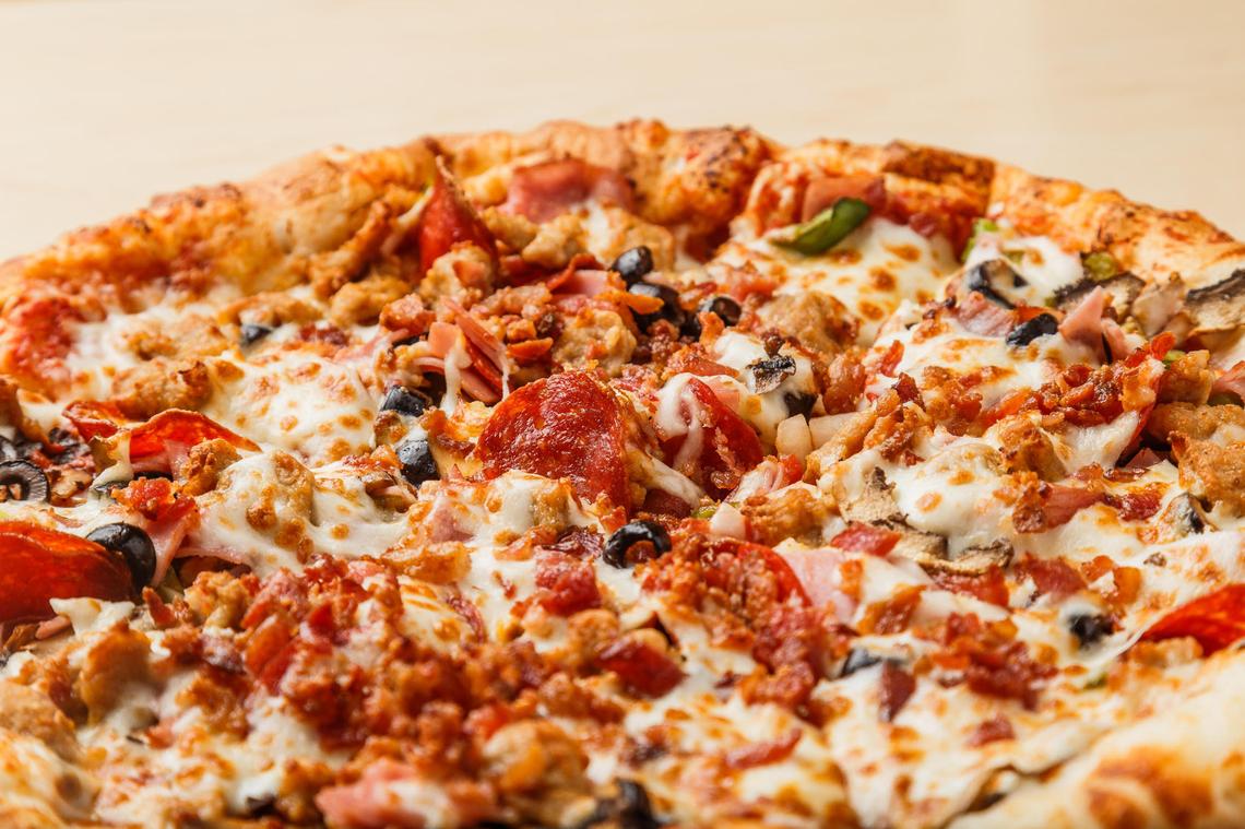 The kitchen sink pizza at Dough Bros’ Pizza Joint near Watson Boulevard and U.S. 41 in Warner Robins.