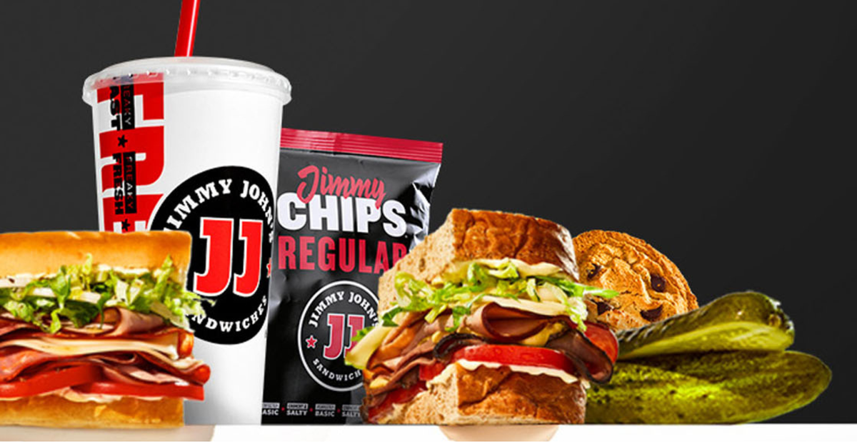 Jimmy John’s offers a simple menu that includes sub sandwiches, chips, pickles, cookies and Coke products.